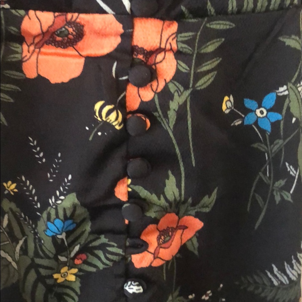 Black Floral Ruffle Maxi Dress - Picture 8 of 8
